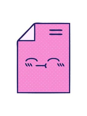 Çizgi roman tarzı bir kağıdın titreyen hareketli animasyonu