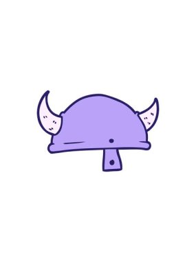 Karikatür Viking miğferinin dikkat çekici animasyonu