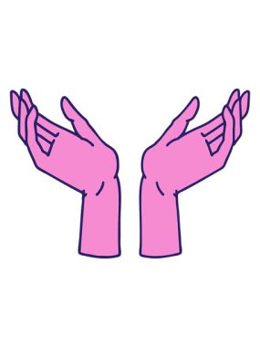 Açık ellerin ikonik dövme şeklindeki görüntüsünü salla ve durdur