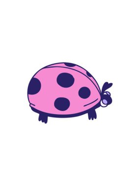 Elle çizilen tuhaf çizgi film uğur böceği animasyonu