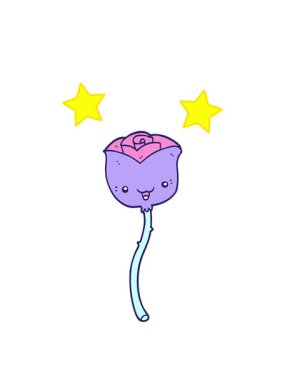 dönen yıldızlar çiçek çiziminin animasyonu