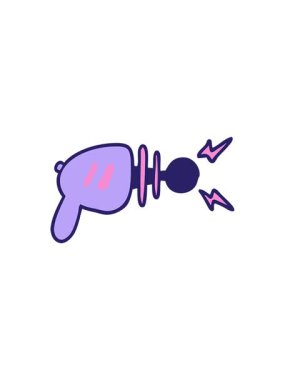 Çizgi film ışın tabancasının hareketli animasyonu