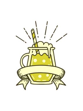 Dövme stili zencefilli bira ile kaydırma pankartın renk animasyonu değişiyor