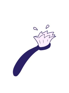 Çizgi film diş fırçasının yanıp sönen radyal çizgileri