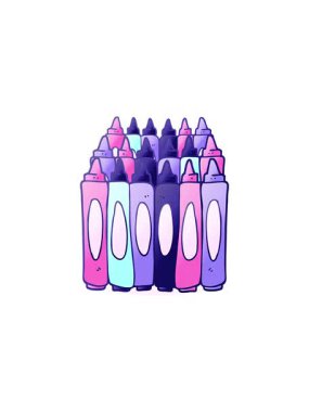 Çizgi film pastel boyalarının yıldız patlaması etkisi animasyonu