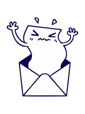 neon ışık efektleri el çizimi garip çizgi film harfi ve zarf animasyonu