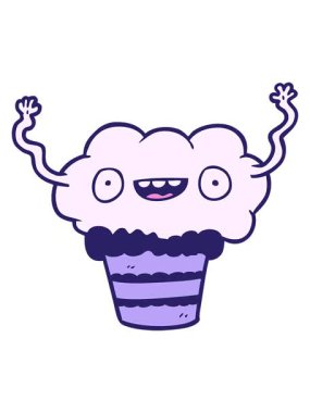 Komik çizgi film kekinin hareketli animasyonu