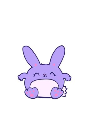 Kalk ve süzül komik tavşanın animasyonu