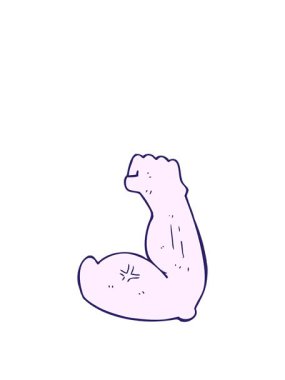 Güçlü kol karikatürünün animasyonunu genişletiyorum.