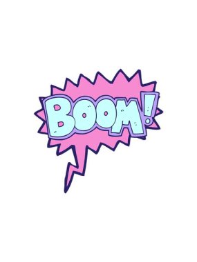 Dikkat çekici serbest konuşma balonu çizgi film patlama sembolü animasyonu