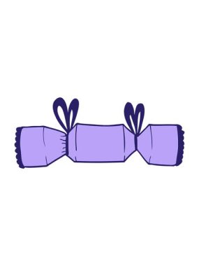 Çizgi film karalama Noel krakerinin animasyonunu renklendir