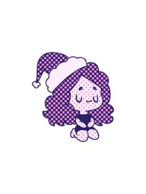 Yıldız patlaması etkisi Kawaii kızının çizilmiş el çiziminin animasyonu