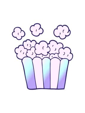 patlamış mısır çiziminin canlandırma efekti