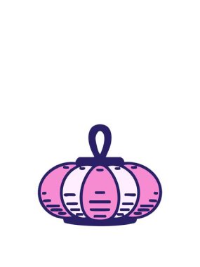 Asılan bir fenerin animasyonunu genişletiyorum. Geleneksel Japon gemisi.