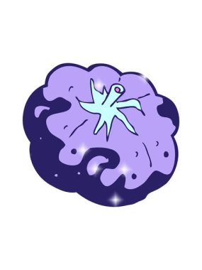 Çizgi film domates görüntüsünün parıltı etkisi