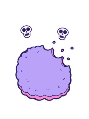 lezzetli bisküvilerin kafatası animasyonu