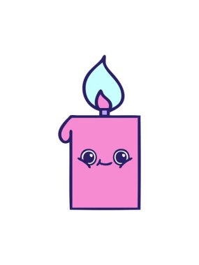 Bir mum karikatürünün canlandırmasını salla ve durdur