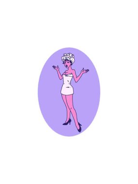 Havlu giymiş bir kızın geleneksel stiliyle dövmenin gösterişli satış animasyonu