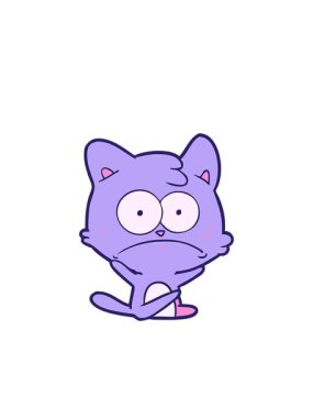 Sinirli bir kedinin çizgi filminin yanıp sönen radyal çizgileri