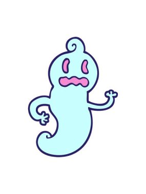 Parlak ışık efekti, el çizimi hayalet çizgi filminin canlandırması.