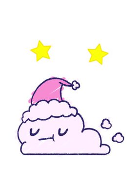 dönen yıldızlar Neşeli Bulut Tebeşiri Çizimi