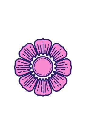 Dövme stili dekoratif çiçeğin zıplama hareketi