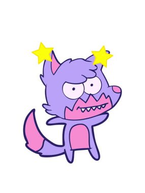 dönen yıldızlar tilki çizgi film karakterinin animasyonu