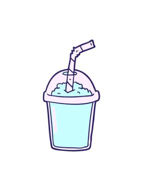 Çizgi film buzlu smoothie 'nin canlandırma efektini göster