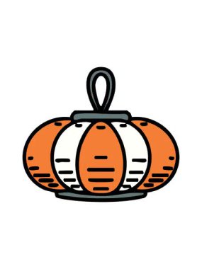 Pikselleştirme efekti asılı fener geleneksel japan sanatının animasyonu