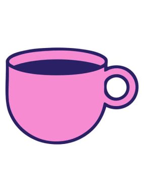 Kahve fincanının titreyen hareketli animasyonu