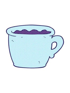 El yapımı eski kahve fincanının titreşimli animasyonu