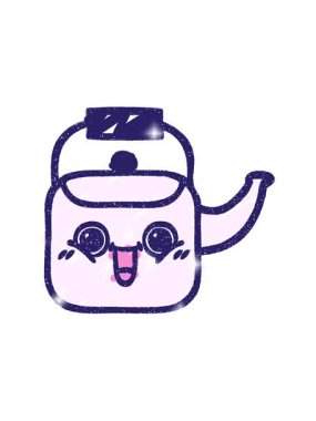 Bir Kettle Tebeşir Çiziminin ışıltı etkisi