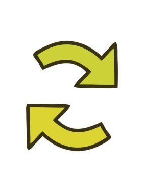 Bir yön okunun sevimli çizgi filminin renk animasyonu değişiyor