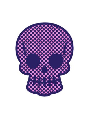 Çizgi roman tarzı tuhaf kafatasının hareketli animasyonu