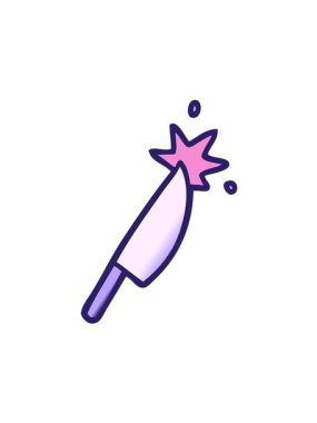 Çizgi film keskin bıçağının hareketli animasyonu