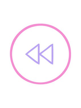 Geri sarma sembolünün canlandırma efektini piksel yap