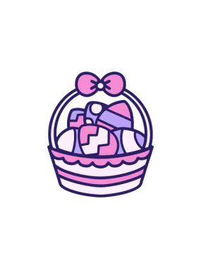 Neon Paskalya sepetinin gösterişli satış animasyonu