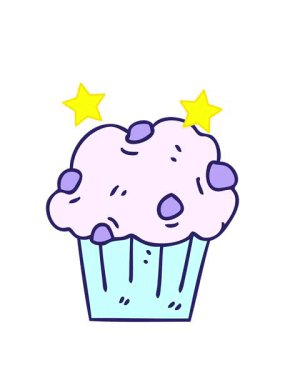 dönen yıldız animasyonu el çizimi tuhaf çizgi film çikolatalı pasta