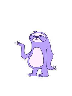 el hareketlerinin hareketli animasyonu garip çizgi film tembelliği