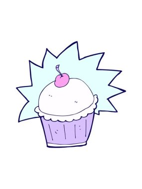 Kek çizgi filminin neon ışık efekti animasyonu