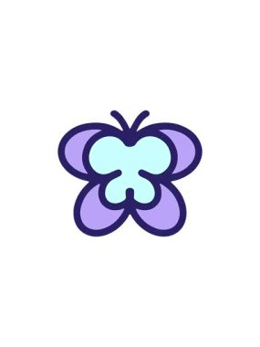 Basit, parlak bir kelebek çizgi filminin gösterişli satış animasyonu