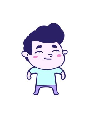 Mutlu karikatür adam tasarımının hareketli animasyonu