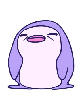 Tatlı penguen Kawaii çizgi filminin animasyonunu durdurup duraklat