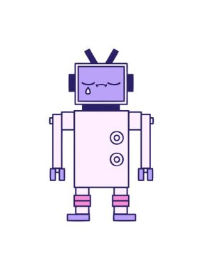 Robot çiziminin hareketli animasyonu