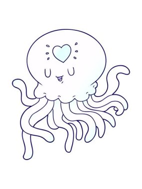 neon ışık efektleri çizgi filmlerdeki aşık denizanalarının animasyonları