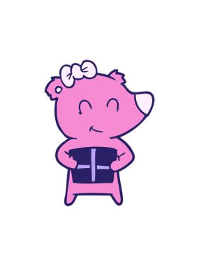 Ayı çizgi film karakterinin bugünki basınçlı animasyonu