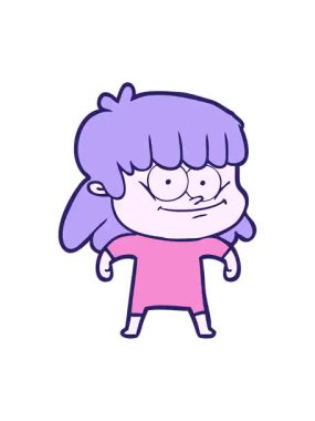 Titreyen hareketli çizgi film animasyonu gülümseyen kadın