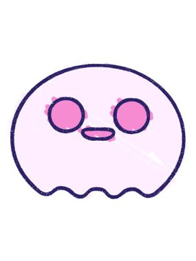 Sevimli Hayalet Tebeşir Çiziminin titreşimli hareketli animasyonu