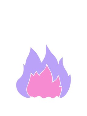 Ateşin düz renk çiziminin animasyonunu genişletiyor