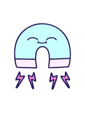 Mıknatıs karikatürünün dikkat çekici animasyonu